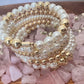 Brazilian Collection Wrap Multi-Gold Beaded and Flawless Pearls