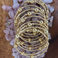 Gold Plated Beaded Long Spacer Wrapping Bracelet