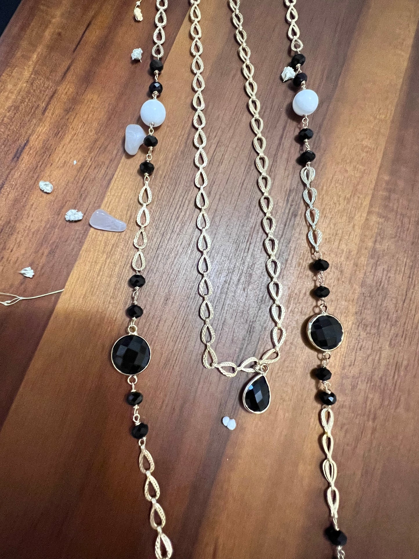 Double layered Black and Gold Necklace Brazilian Collection