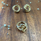 Brazilian Collection 18k Gold Plated circular stud Earring
