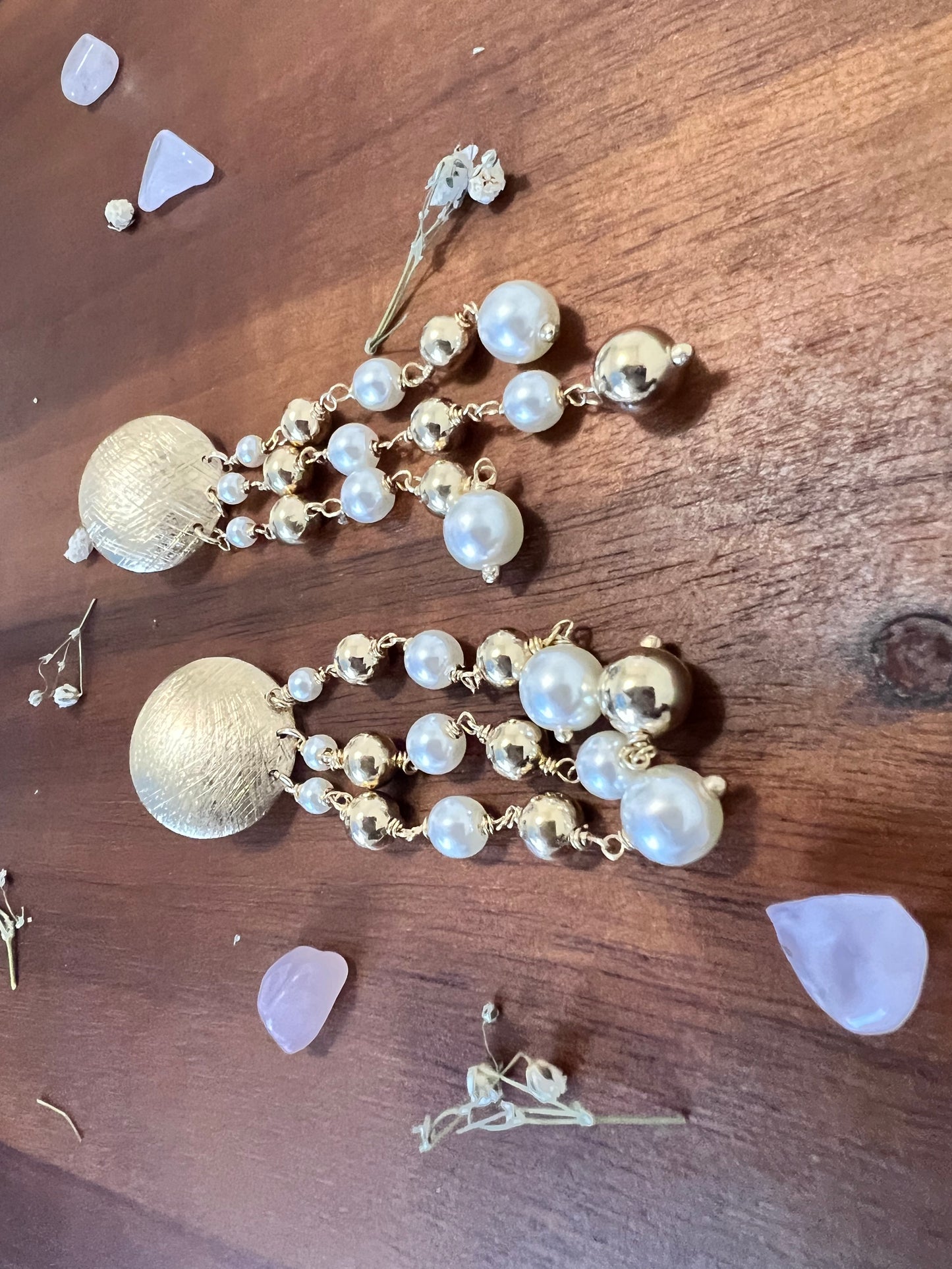 Brazilian Collection Pearl and Beaded Earrings