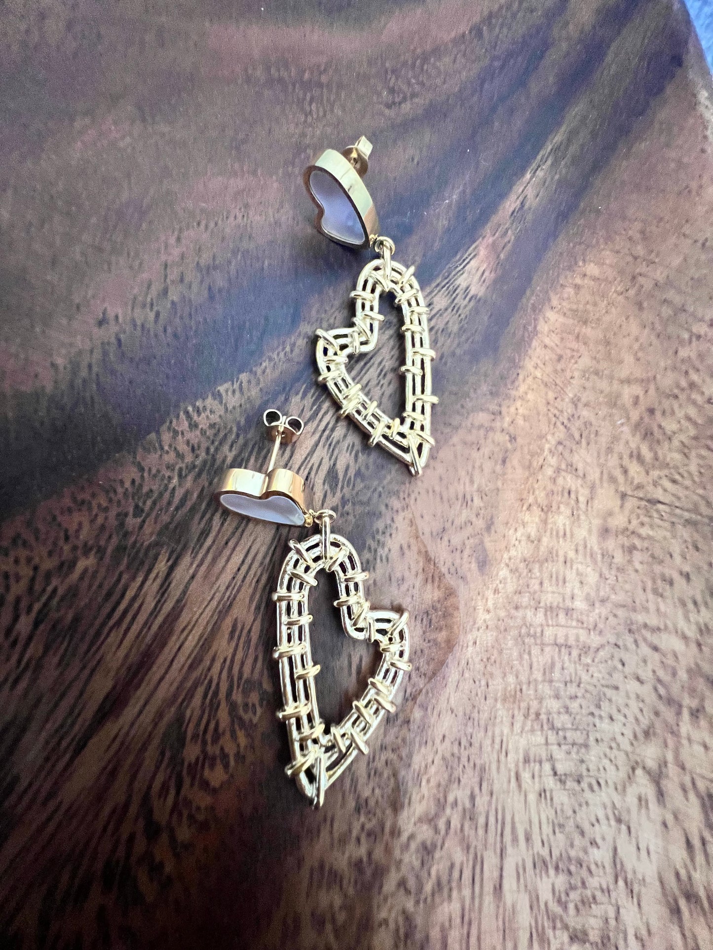 Fashion Heart Shape Hollow Earrings