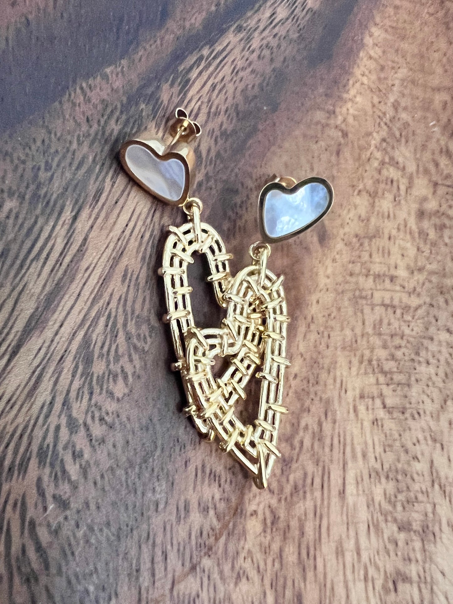 Fashion Heart Shape Hollow Earrings