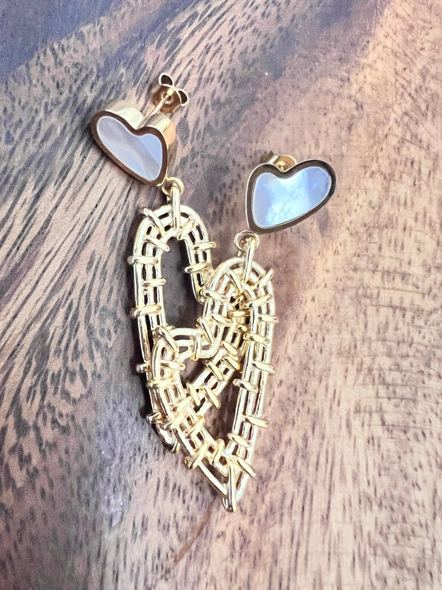 Fashion Heart Shape Hollow Earrings